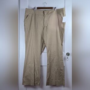 NWT Fashion Bug Khaki Bootcut Trousers Plus Size 26W 31 Inseam